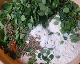 A picture of step 1 of Drumstick leaves paratha.