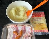 Hình bước làm 1 của món Khoai tây phô mai đút lò