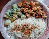 Foto del paso 5 de la receta: Pollo al Ajo con Arroz y Papas Salteadas