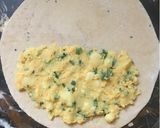 A picture of step 4 of D shaped Aloo Paratha /Aloo Paratha.