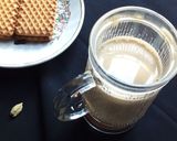 A picture of step 4 of Tulsi masala tea.