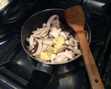 A picture of step 2 of Creamy mushroom and bacon ravioli.