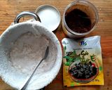 A picture of step 1 of Grass Jelly with Brown Sugar and Milk ❤ Yummy!!!.