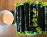 Hình bước làm 3 của món Kimbap keto