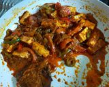 A picture of step 3 of Paneer Jalfrezi.