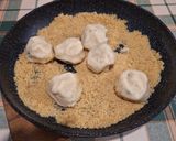 Tejbegríz gombóc 🥛🥚🥛🍊🫐(aszalt vörös áfonyával) recept fázis 7 fotója