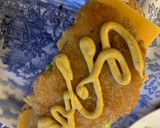 Foto del paso 4 de la receta: Sándwich de pechuga de pollo empanada con salsa de curry y mango