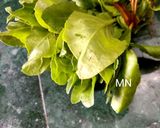 A picture of step 6 of Dal Palak and Green Papaya Curry.