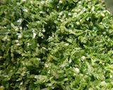 A picture of step 2 of Sarson Ka Saag and Makki Ki Roti.