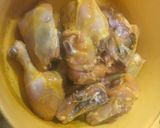 A picture of step 1 of Kerala chicken curry.