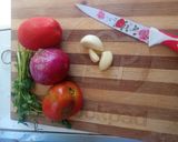 A picture of step 1 of Fried Indomie with Kienyeji eggs.