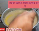 A picture of step 6 of Punjabi suji halwa.