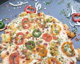 નો ઓવન નો યીસ્ટ વ્હીટ પીઝા(નો Oven નો yeast Whole Wheat Pizza Recipe in Gujarati) રેસીપી સ્ટેપ9ફોટો