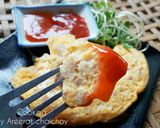 รูปขั้นตอนการทำที่ 6 ของ ไข่เจียวแฮมชีส