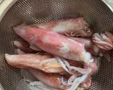 Hình bước làm 1 của món Mực hấp gừng hành