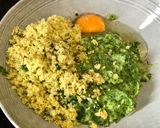 Foto del paso 2 de la receta: Albóndigas de calamar y espinacas con salsa de azafrán y cúrcuma