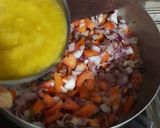 A picture of step 4 of Sev bhaji.