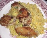Foto del paso 5 de la receta: Arroz amarillo con choclo y alitas asadas