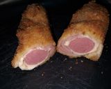 Foto del paso 6 de la receta: Salchichas jamón y queso apanadas con pan rallado