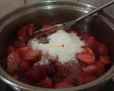 Foto langkah ke 10 dari resep STRAWBERRY CHEESECAKE 🍓Unbake.