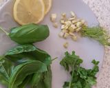 A picture of step 2 of My Garlic lemon,fennel fish dish & Veg. 😀.
