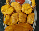 உருளைக்கிழங்கு வாழைக்காய் வெங்காயம் பச்சை மிளகாய் பஜ்ஜி(bajji recipe in tamil) ரெசிபி ஸ்டேப் 6 புகைப்படம்