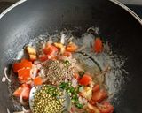 A picture of step 1 of Kathiyawadi aloo matar ki sabzi.