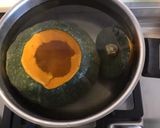 Une image de l'étape 2 de Citrouille joyeuse (purée de courge delica moretti,pommes de terre,lard,emmental,persil).