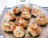 Une image de l'étape 3 de Concombres apéritifs au surimi #juillet.