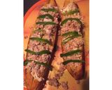 A picture of step 4 of Plantain Canoes.