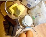 Une image de l'étape 1 de Gâteau sarrasin, amande, et chocolat Omie.