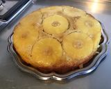 Une image de l'étape 11 de Gâteau caramélisé à l'ananas et jus de pêches.