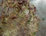 A picture of step 2 of Chaulai k saag /amaranth leaves sabzi.