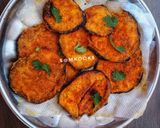 A picture of step 4 of Crispy Brinjal Tawa Fry.