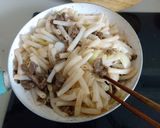 Hình bước làm 3 của món Nui Xào Bò