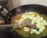 A picture of step 2 of Tori ki sabzi.