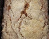 A picture of step 3 of Pumpkin bread with crumble topping.