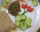 A picture of step 5 of Pyaz qeema.