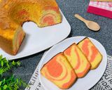 Foto langkah ke 8 dari resep Bolu Marmer Merah Putih Lembut & Lembab.