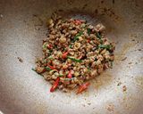 รูปขั้นตอนการทำที่ 2 ของ คั่วปลาร้าบองหมูสับ คีโต