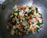 A picture of step 2 of Savoury Daliya halwa.