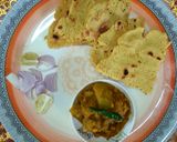 A picture of step 2 of Makke di roti.