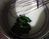A picture of step 1 of Palak Suji Cake.