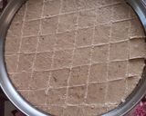 A picture of step 3 of Peanut Burfi/ Sing pak.