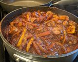 A picture of step 5 of Backyard Sausage & Peppers.