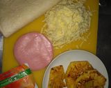 Foto del paso 1 de la receta: Sándwich piña asada, mortadela y queso
