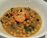 Foto del paso 3 de la receta Garbanzos, espinacas y langostinos