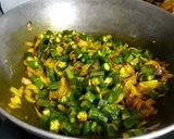 A picture of step 3 of Bhindi.
