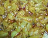 A picture of step 3 of Dahi Wali lauki.