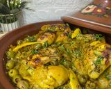 A picture of step 13 of Moroccan Chicken Tagine with Green Olives.